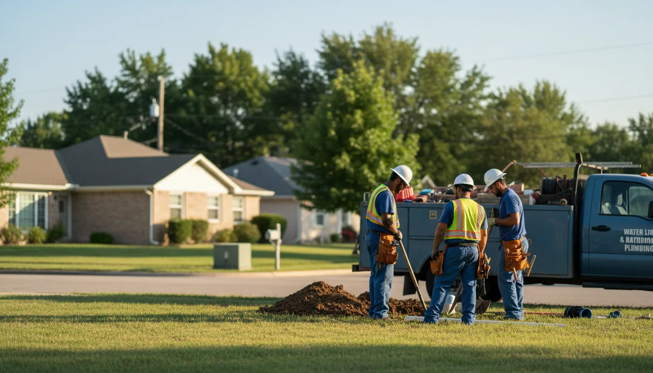 Residential water line and bathroom plumbing service in Wayne, OH